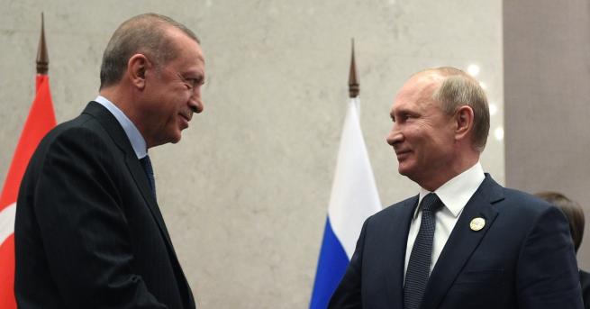 Президентите на Русия Владимир Путин и на Турция Реджеб Таип