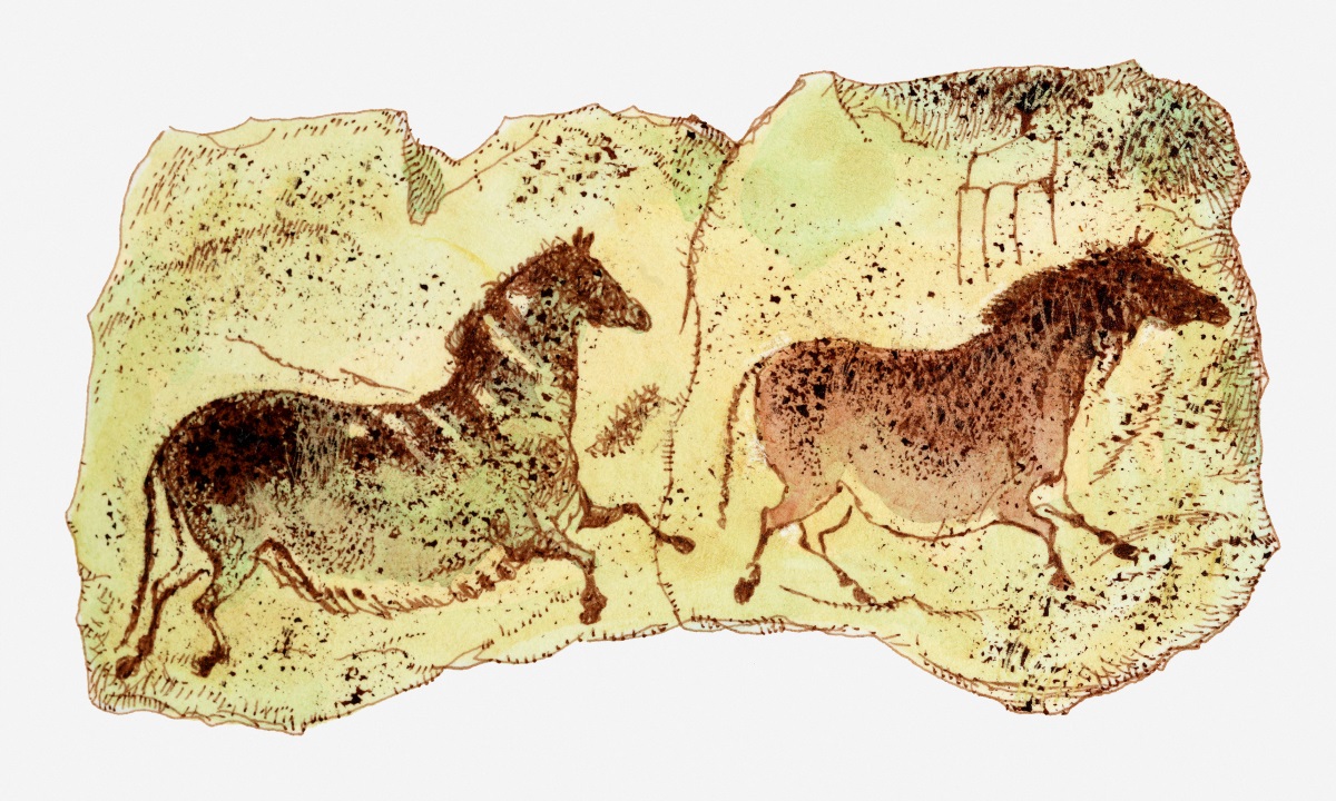 <p>Таваните и стените на пещерите Lascaux, централна Франция, са покрити с рисунки на животни. Смята се, че възрастта на стенописите е около 17 000 години. През 1940 г. пещерите са открити от 18-годишно момче, но и до днес учените не могат да си обяснят произхода и значението на рисунките.<br />
Според антрополози възожно е картините да символизират ловни успехи или мистичен ритуал. От 1963 г. посещенията в пещерата за забранени, тъй като циркулацията на въздуха и наличието на светлина причиняват непоправими щети на рсунките.</p>