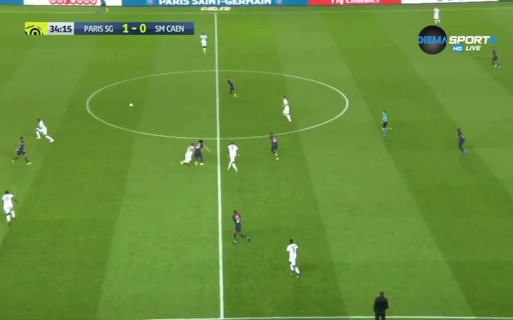 ПСЖ - Каен 2:0 /първо полувреме/
