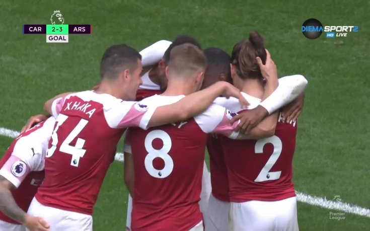 Великолепен гол на Лаказет и Арсенал пак излезе напред