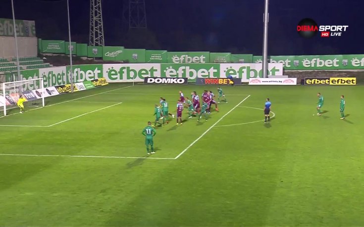 Ивайло Лазаров се разписа от пряк свободен удар за Витоша