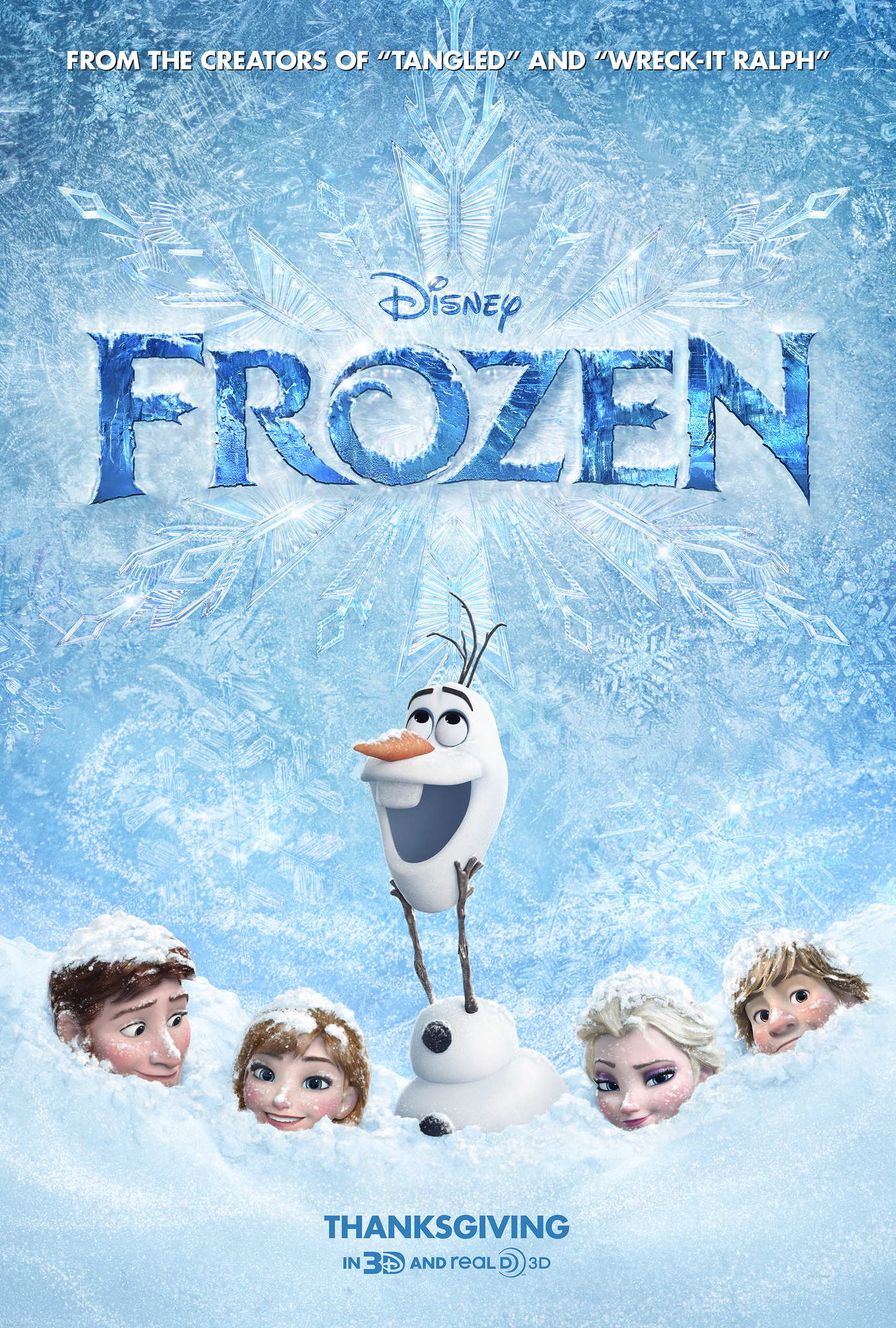 2. Frozen / „Замръзналото кралство“ – 2013; Режисьор: Крис Бък; Участват: Кристен Бел, Идина Мензел, Джош Гад
