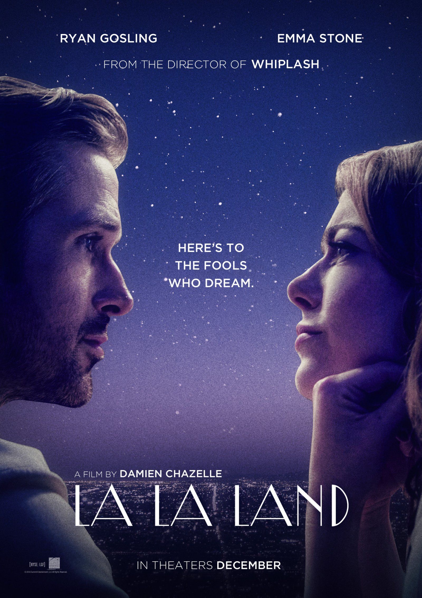 5. La La Land / „Ла Ла Ленд“ – 2016; Режисьор: Деймиън Шазел; Участват: Райън Гослинг, Ема Стоун, Джей Кей Симънс