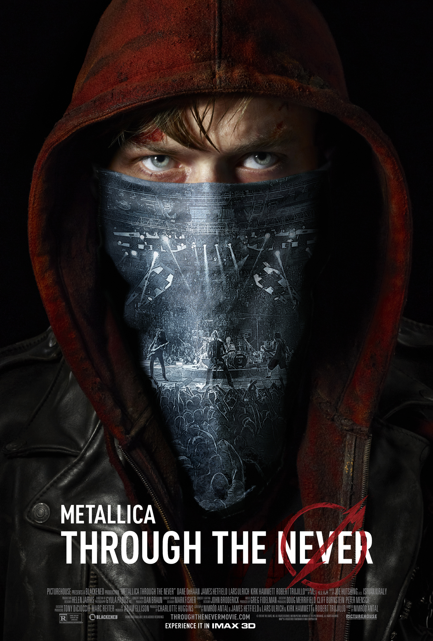 3. Metallica: Through The Never – 2013; Режисьор: Нимрод Антал; Участват: Дейн ДеХаан, Джеймс Хетфийлд, Робърт Трухийо