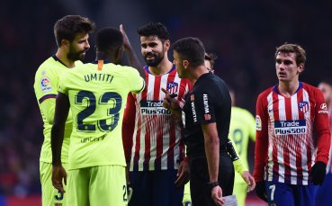 Диего Коста и Гризман се скараха по време на дербито срещу Барселона