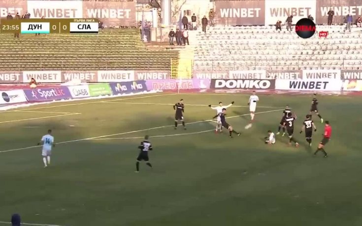 Дунав - Славия 1:0 /първо полувреме/