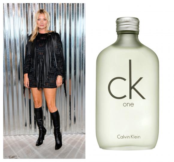 <p>Кейт Мос,без изненади, харесва унисекс парфюма CK1 на Келвин Клайн</p>