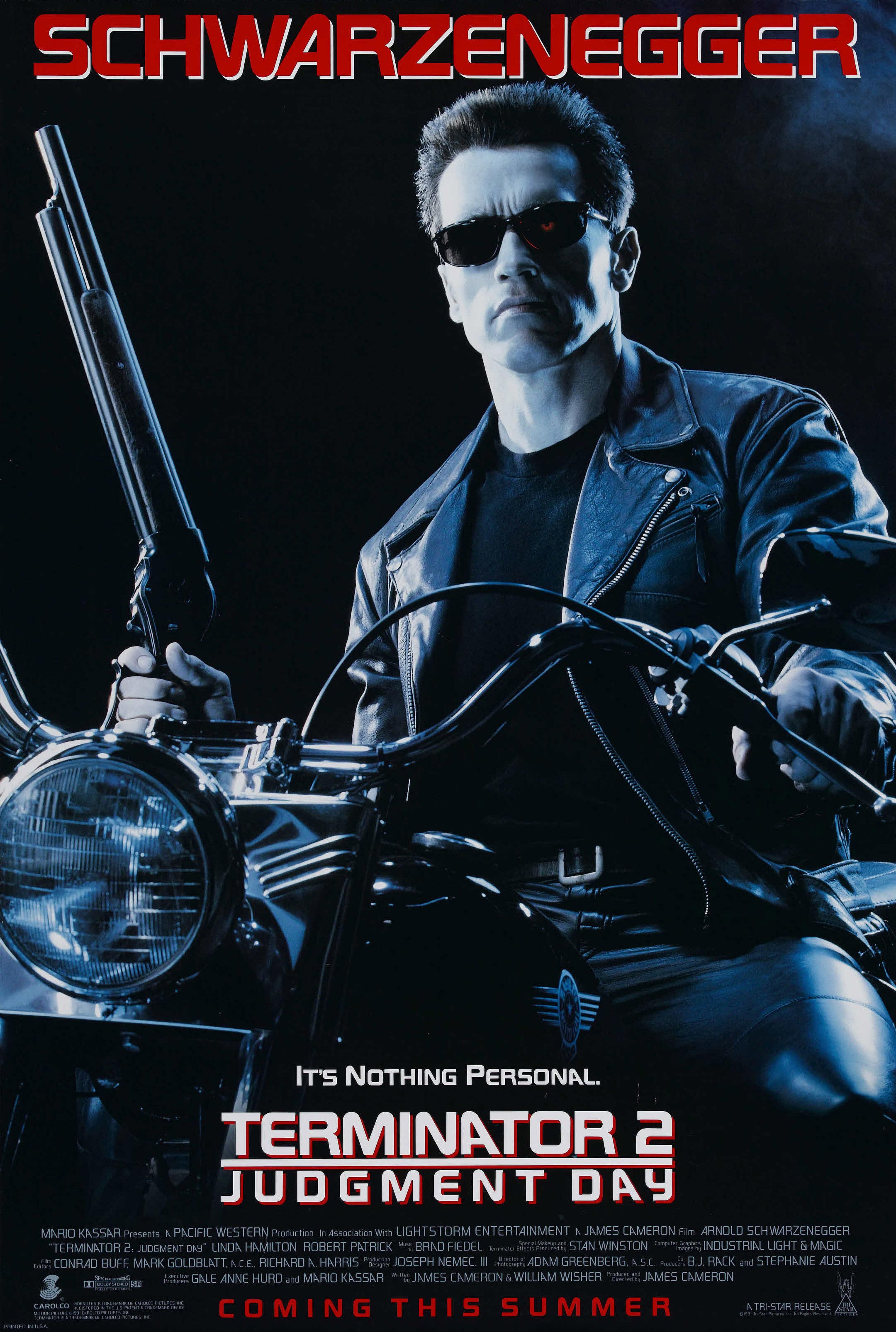 Terminator 2: Judgment Day / „Терминатор 2: Денят на Страшния съд“ (1991) – Режисьор: Джеймс Камерън; Участват: Арнолд Шварценегер, Едуард Фърлонг, Робърт Патрик.