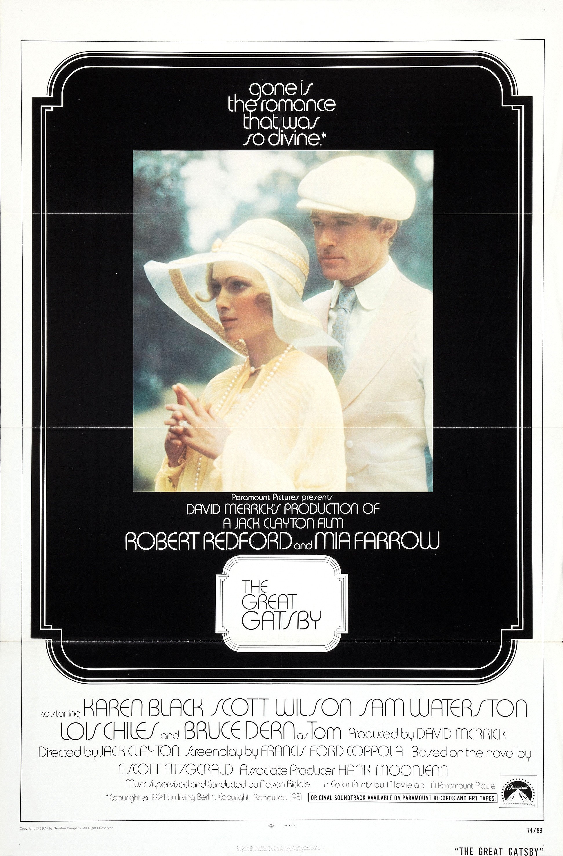 The Great Gatsby / „Великият Гетсби“ (1974) – Режисьор: Джак Клейтън, Участват: Робърт Редфорд, Миа Фароу, Брус Дърн