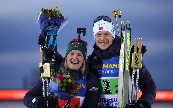 Норвегия е първият световен шампион в индивидуалната смесена щафета в биатлона, България на 19-о място