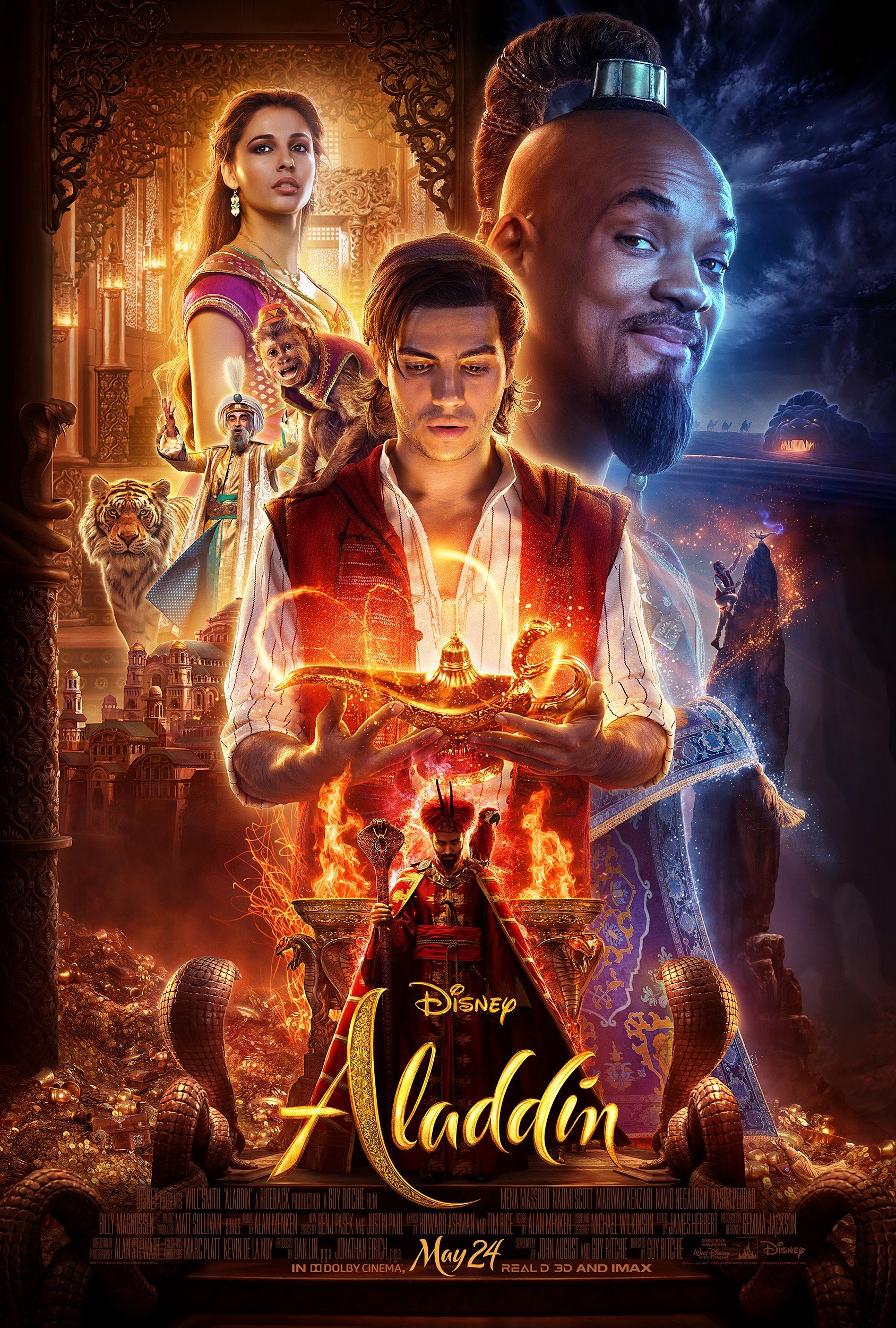 Aladdin / „Аладин“ – Премиерна дата: 24/05/2019; Режисьор: Гай Ричи; Участват: Уил Смит, Наоми Скот, Насим Педрад