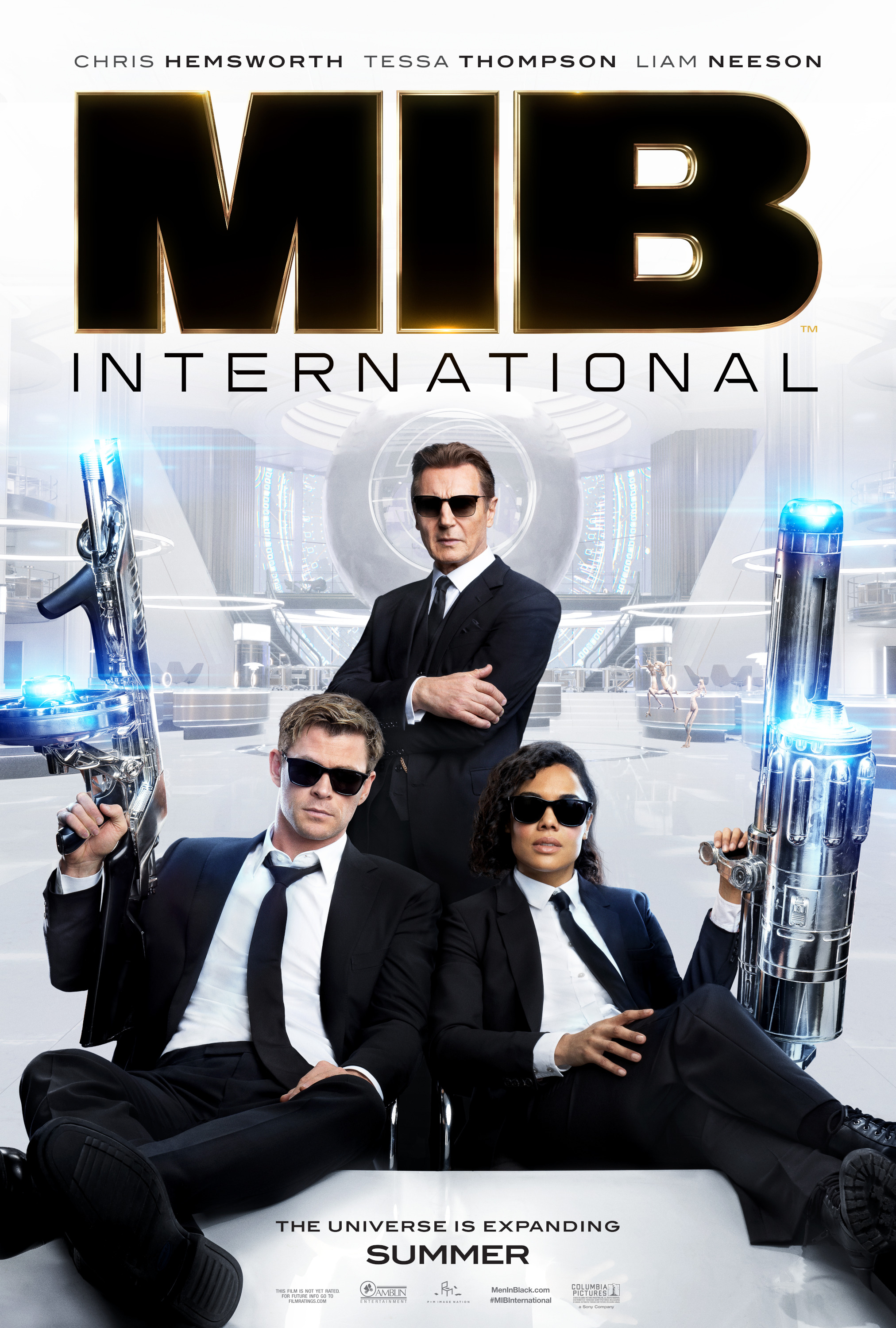 Men In Black: International / „Мъже в черно: Глобална заплаха“ – Премиерна дата: 14/06/2019; Режисьор: Ф. Гари Грей; Участват: Крис Хемсуърт, Теса Томпсън, Лиам Нийсън