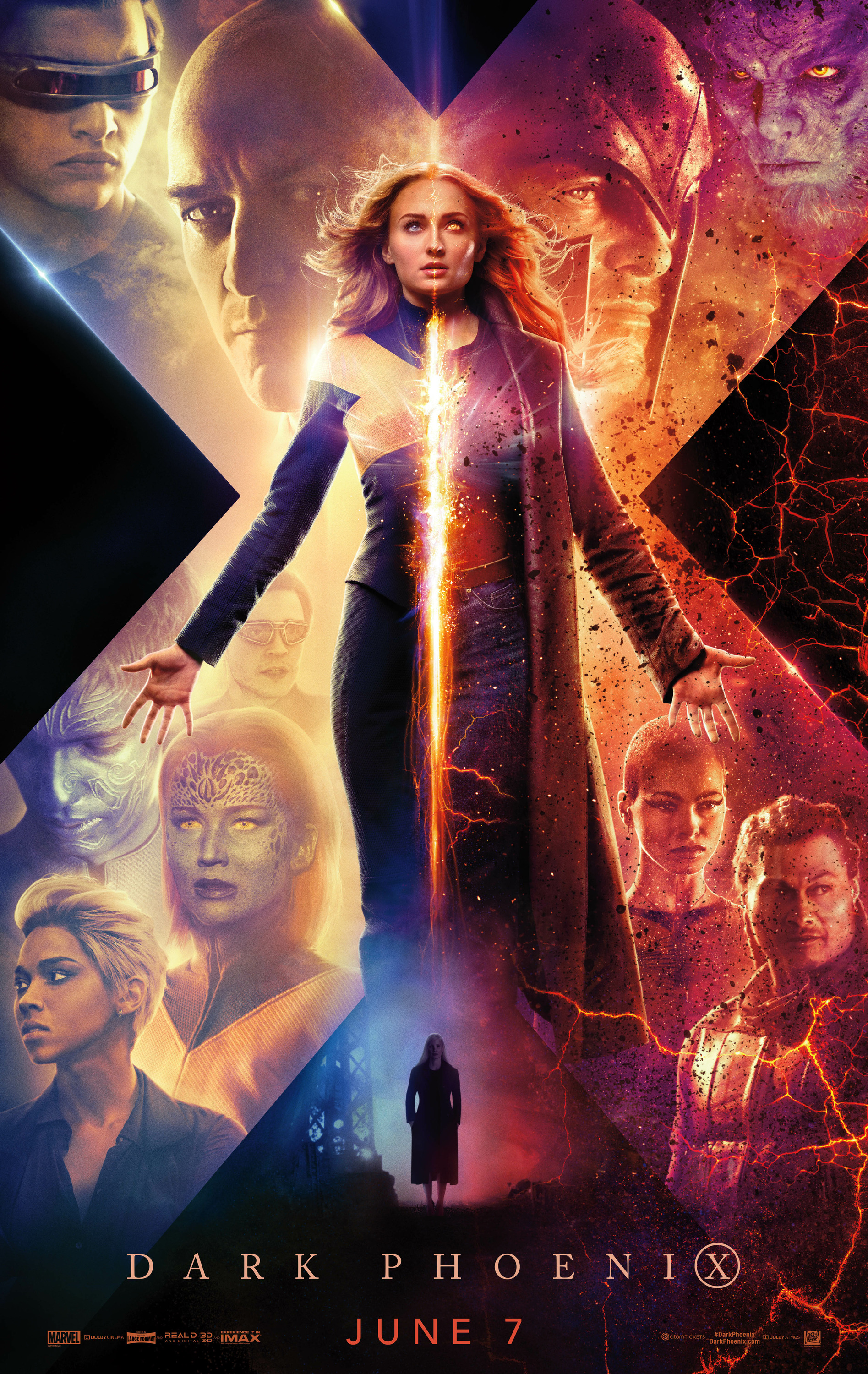 Dark Phoenix / „Х-Мен: Тъмния феникс“ – Премиерна дата: 07/06/2019; Режисьор: Саймън Кинбърг; Участват: Софи Търнър, Джесика Частейн, Майкъл Фасбендър