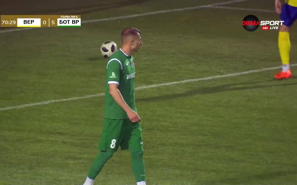 Ботев Враца вкара пети гол на Верея в 71-ата минута