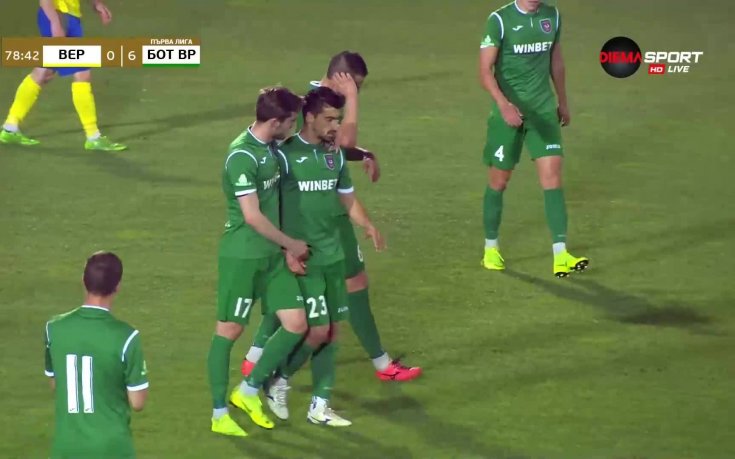 Симеон Мечев реализира за 6:0 за Ботев Враца