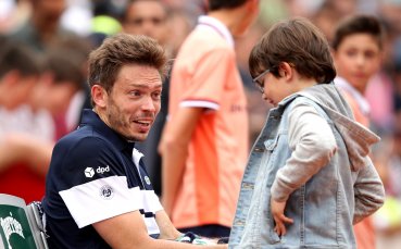 Френският тенисист Никола Маю и синът му Натаниел спечелиха сърцата