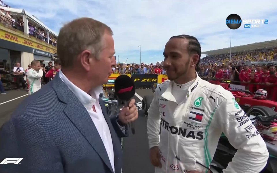 Победителят в Гран При на Франция за 2019 година Люис