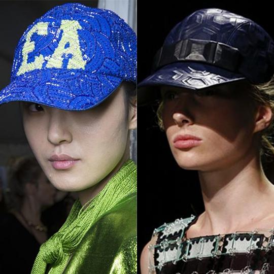 <p><b>Бейзболни</b><br />
Спортен тип шапки, които винаги ще са актуални. През лято 2019 са по-блестящи отвсякога. Брокат, пайети и блестящи камъчета се комбинират за ултралъскава визия.</p>

<p><i>Снимки: Emporio Armani, Mary Katrantzou</i></p>