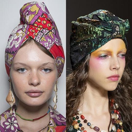 <p><b>Тюрбани</b><br />
От кралските особи в древна Месопотамия до шикозен съвременен аксесоар, тюрбаните завладяват модните подиуми за лятото. Модерни са в различни цветове, принтове и модели.</p>

<p><i>Снимки: Etro, Anna Sui</i></p>