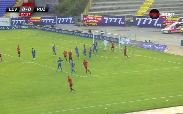 Левски - Ружомберок 1:0 /първо полувреме/