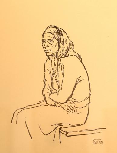  <br> Преслав Кършовски Седнала жена, 1957 <br> 