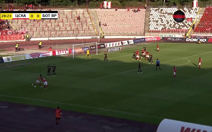 ЦСКА - Ботев Вр 0:0 /първо полувреме/