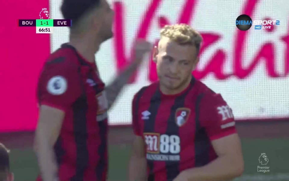 Крилото на Борнемут Райън Фрейзър успя да възстанови аванса на