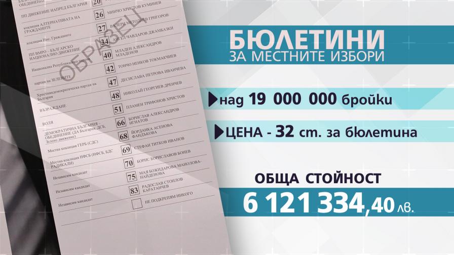 Ето как ще изглеждат бюлетините за вота в София