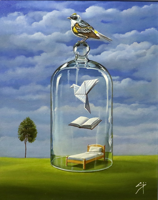 <p>ЗА КАКВО МЕЧТАЯТ ПТИЦИТЕ маслени бои, платно</p>