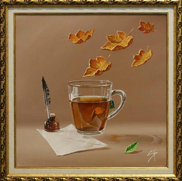 <p>ЕСЕННИ ЛИСТА маслени бои, платно</p>