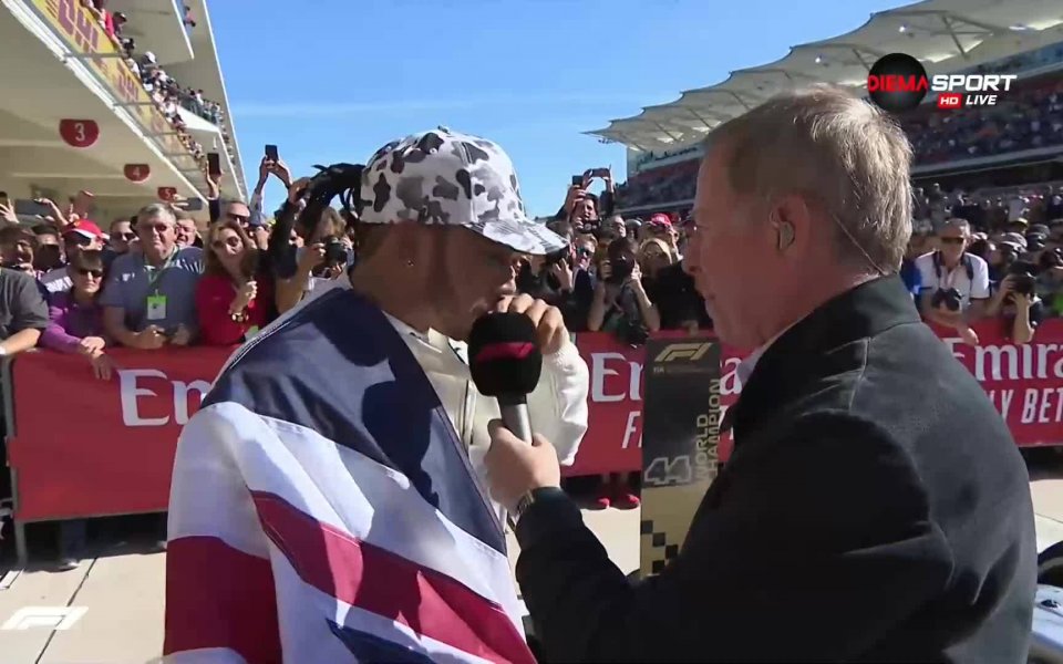 Какви бяха първите думи на Хамилтън след шестата титла? В