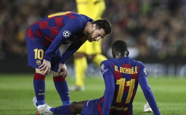 Усман Дембеле който получи поредната си травма в Барселона срещу