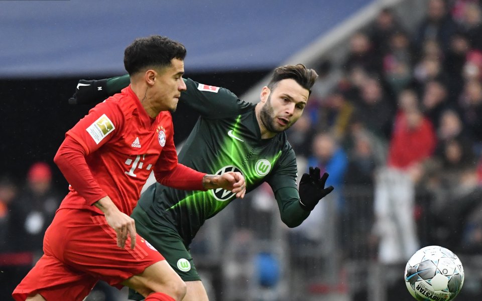 Отборите на Байерн Мюнхен и Волфсбург играят при резултат 0:0