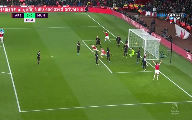 Арсенал - Манчестър Юнайтед 2:0 /първо полувреме/