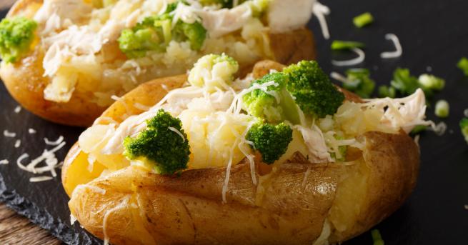 Любопитно Пълнени картофи със сирена и броколи Още една рецепта