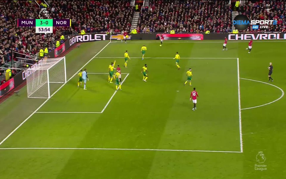 Манчестър Юнайтед вече води с 3:0 при домакинството на Норич