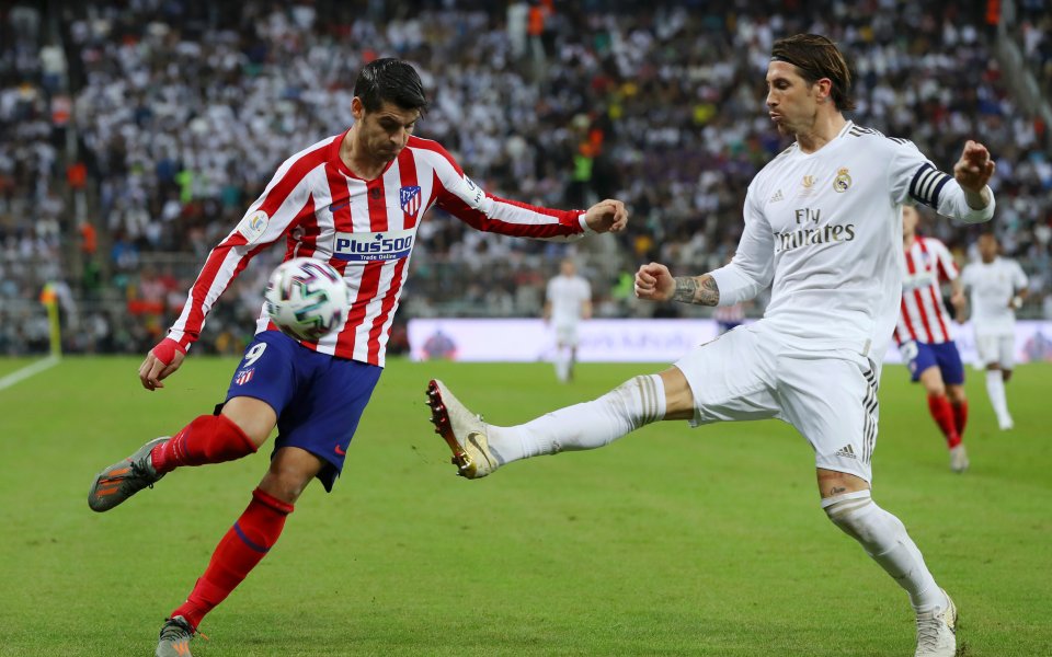 Реал Мадрид и Атлетико Мадрид играят при резултат 0:0 във