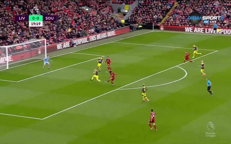 Ливърпул - Саутхемптън 0:0 /първо полувреме/