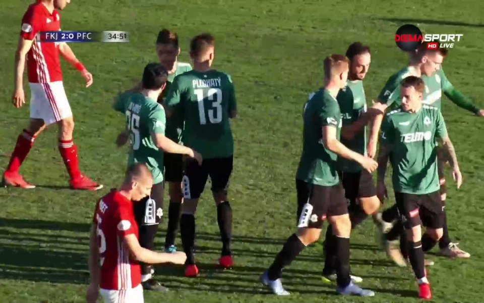 Яблонец направи резултата 2:0 в 35-ата минута в контролата с