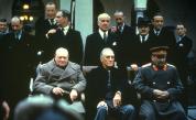  На фотосите: Чърчил, Рузвелт и Сталин. Ялта, 1945 