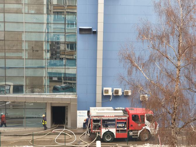 Пожар в търговски център в София