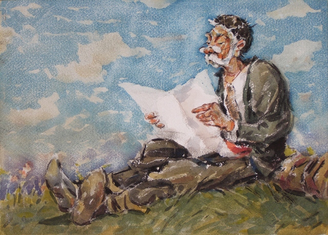 <p>Нашенец чете вестник 1962 г.</p>