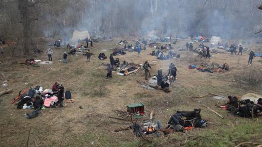  Мигранти на турско-гръцката граница 