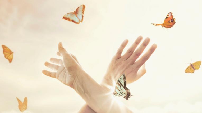 ръце пеперуди