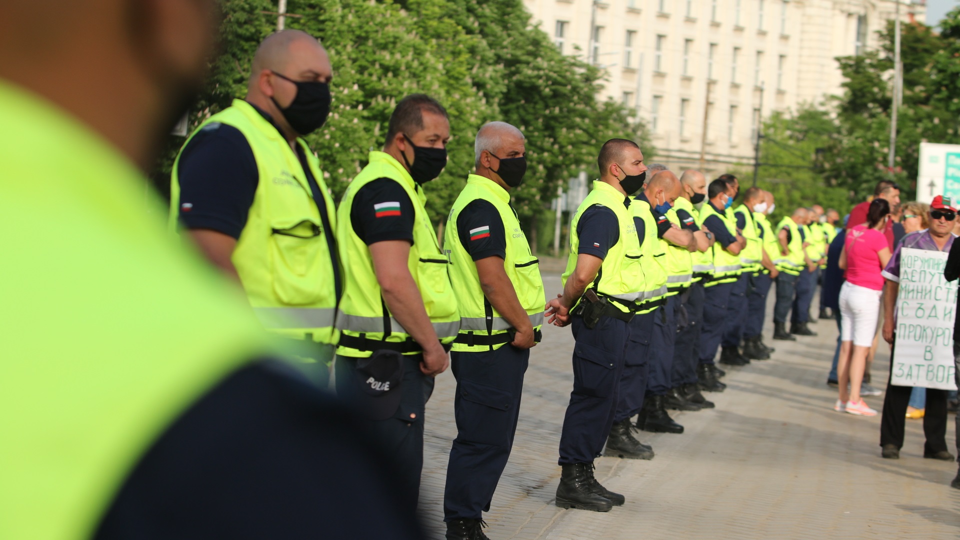 По-малко полицаи на протестите в София заради случаи на Ковид-19