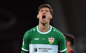 Швейцарският вратар на Щутгарт Грегор Кобел е отприщил емоциите си