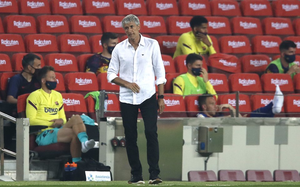 Треньорът на Барселона Кике Сетиен е концентриран върху предстоящия мач