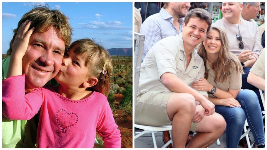 Вижте как порасналата дъщеря на Ловеца на крокодили Стив Ъруин почете паметта му на сватбата си
