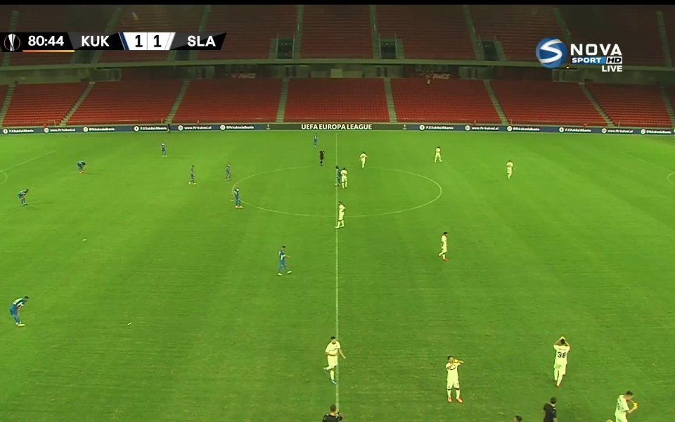 Моментът на Славия дойде в 81-ата минута, когато с майсторско