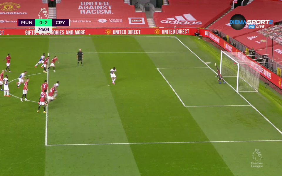 Кристъл Палас поведе с 2:0 на Манчестър Юнайтед на Олд